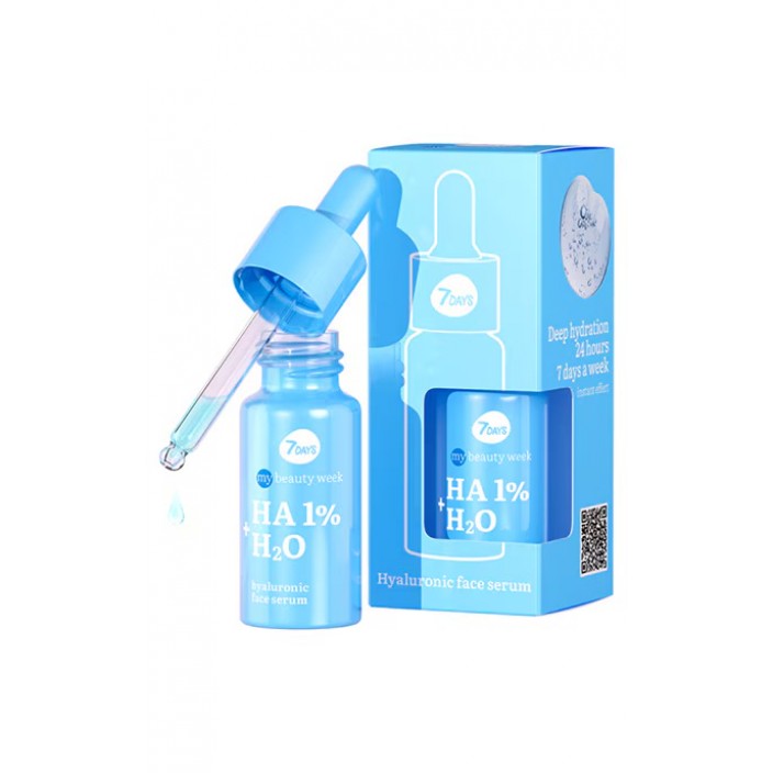 7DAYS MY BEAUTY WEEK, serumas veidui su hialuronu HA 1%+H2O, 20 ml 